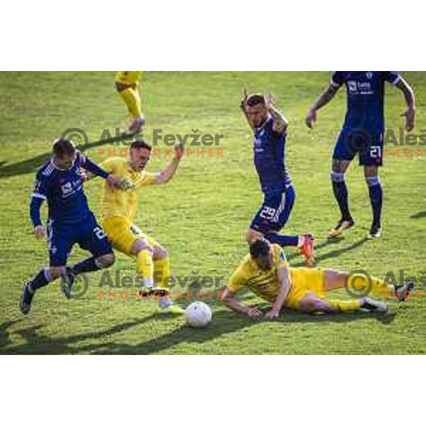 in action during Prva liga Telekom Slovenije football match between Maribor and Domzale in Ljudski vrt, Maribor, Slovenia on April 20, 2021