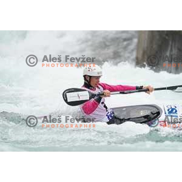 Ursa Kragelj competes in K-1 Women at European Open Canoe Cup in Ljubljana, Slovenia on April 18, 2021