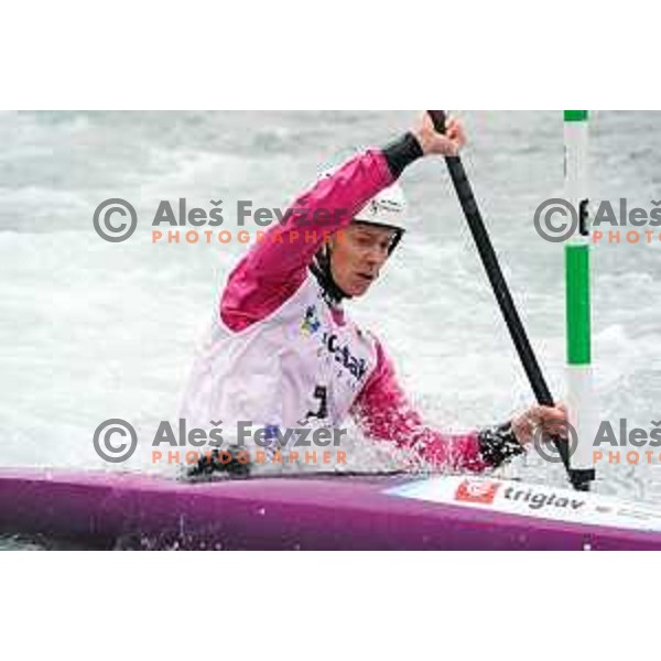 Ursa Kragelj competes in K-1 Women at European Open Canoe Cup in Ljubljana, Slovenia on April 18, 2021