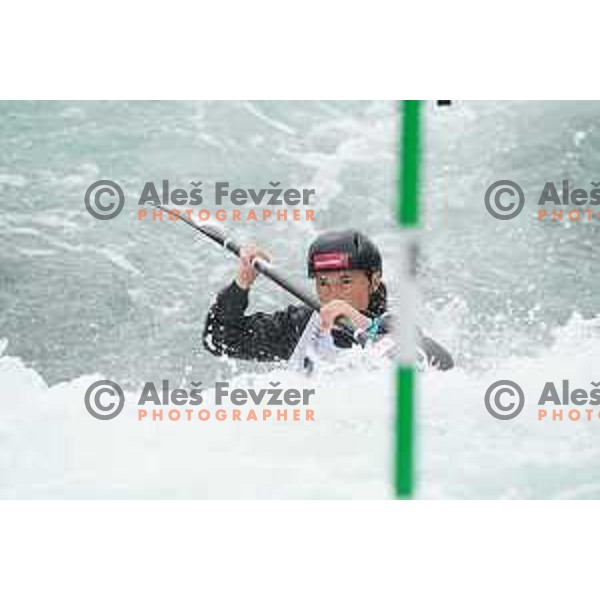 Eva Tercelj competes in K-1 Women at European Open Canoe Cup in Ljubljana, Slovenia on April 18, 2021