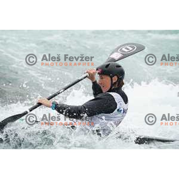Eva Tercelj competes in K-1 Women at European Open Canoe Cup in Ljubljana, Slovenia on April 18, 2021