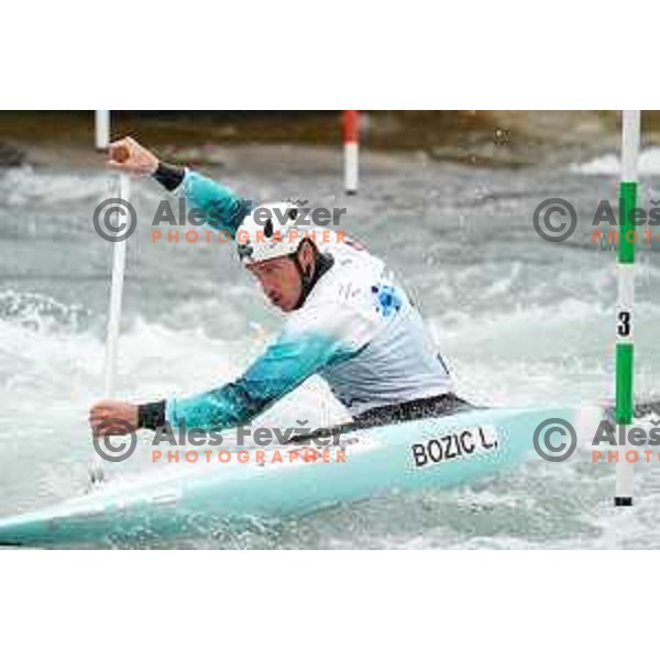 Luka Bozic competes in C-1 at European Open Canoe Cup in Ljubljana, Slovenia on April 18, 2021