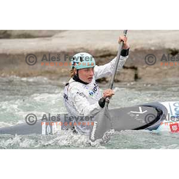 Ula Skok competes in K-1 Women at European Open Canoe Cup in Ljubljana, Slovenia on April 18, 2021