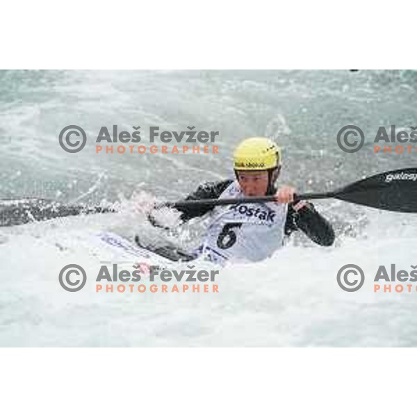 Eva Alina Hocevar competes in K-1 Women at European Open Canoe Cup in Ljubljana, Slovenia on April 18, 2021