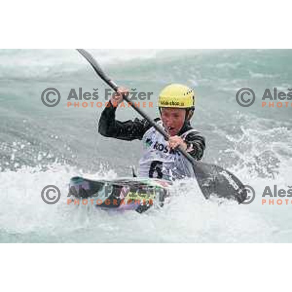 Eva Alina Hocevar competes in K-1 Women at European Open Canoe Cup in Ljubljana, Slovenia on April 18, 2021