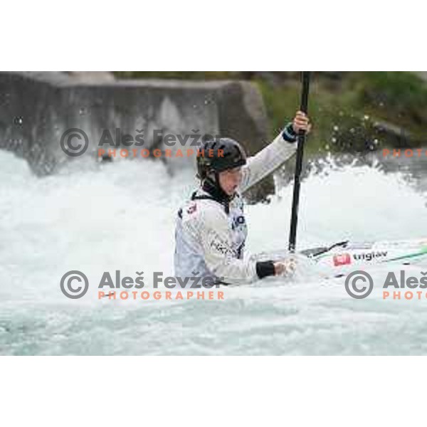 Lea Novak competes in K-1 Women at European Open Canoe Cup in Ljubljana, Slovenia on April 18, 2021