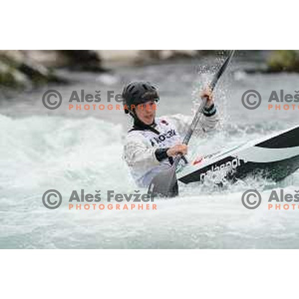 Lea Novak competes in K-1 Women at European Open Canoe Cup in Ljubljana, Slovenia on April 18, 2021