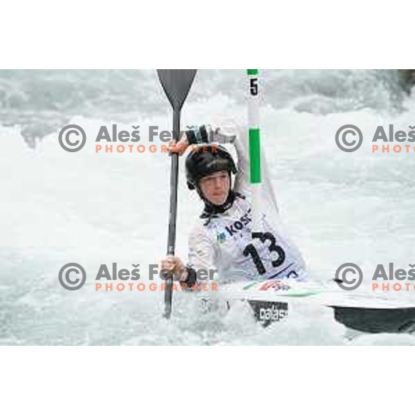 Lea Novak competes in K-1 Women at European Open Canoe Cup in Ljubljana, Slovenia on April 18, 2021