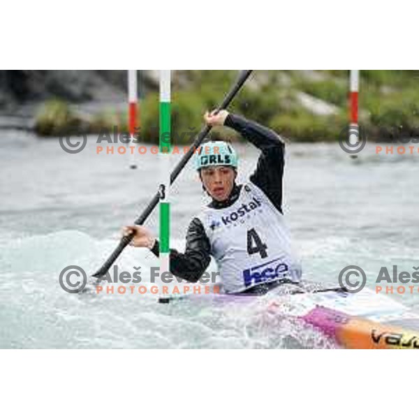 Ajda Novak competes in K-1 Women at European Open Canoe Cup in Ljubljana, Slovenia on April 18, 2021