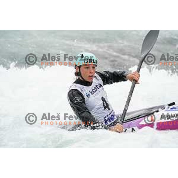 Ajda Novak competes in K-1 Women at European Open Canoe Cup in Ljubljana, Slovenia on April 18, 2021