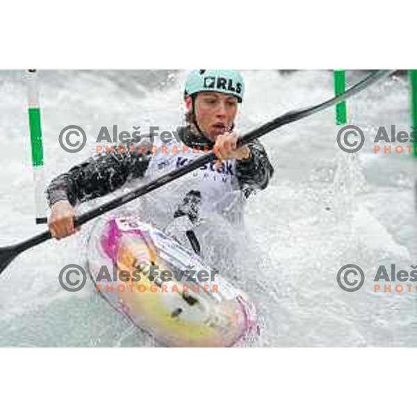 Ajda Novak competes in K-1 Women at European Open Canoe Cup in Ljubljana, Slovenia on April 18, 2021