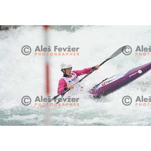 Ursa Kragelj competes in K-1 Women at European Open Canoe Cup in Ljubljana, Slovenia on April 18, 2021