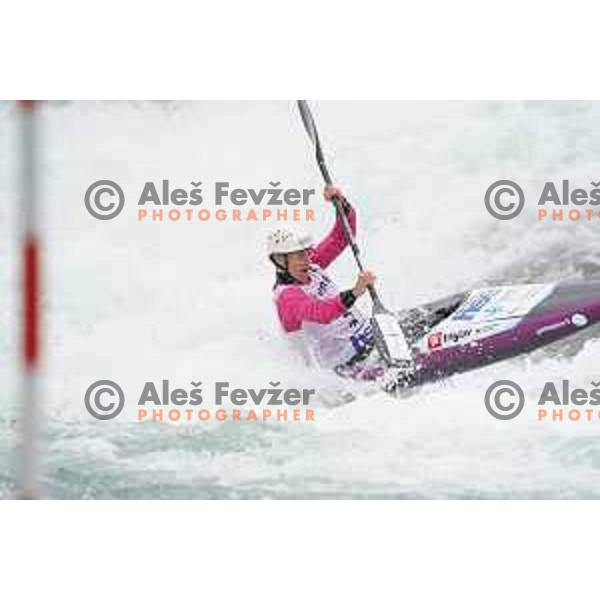 Ursa Kragelj competes in K-1 Women at European Open Canoe Cup in Ljubljana, Slovenia on April 18, 2021