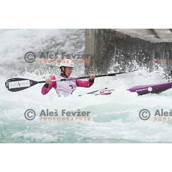 Ursa Kragelj competes in K-1 Women at European Open Canoe Cup in Ljubljana, Slovenia on April 18, 2021