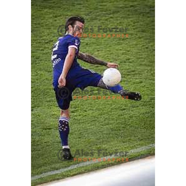 Denis Klinar in action during Prva liga Telekom Slovenije football match between Maribor and Domzale in Ljudski vrt, Maribor, Slovenia on April 20, 2021