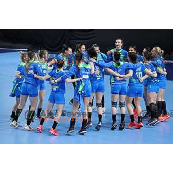 of Slovenia in action during World Championship Women 2021 Qualification match between Slovenia and Iceland in Kodeljevo hall, Ljubljana, Slovenia on April 17, 2021