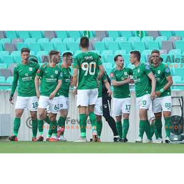 during Prva Liga Telekom Slovenije 2020-2021 football match between Olimpija and Koper in SRC Stozice, Ljubljana, Slovenia on April 21, 2021