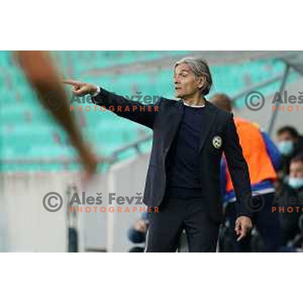 Head coach Rodolfo Vanoli during Prva Liga Telekom Slovenije 2020-2021 football match between Olimpija and Koper in SRC Stozice, Ljubljana, Slovenia on April 21, 2021