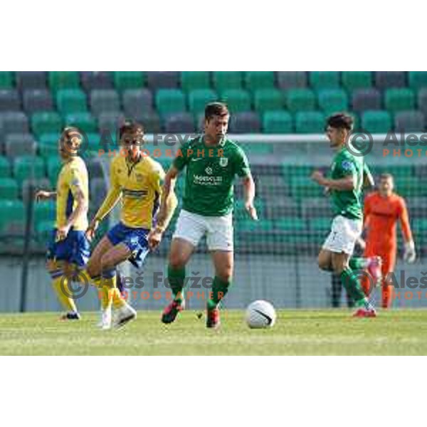 Nino Pungarsek in action during Prva Liga Telekom Slovenije 2020-2021 football match between Olimpija and Koper in SRC Stozice, Ljubljana, Slovenia on April 21, 2021