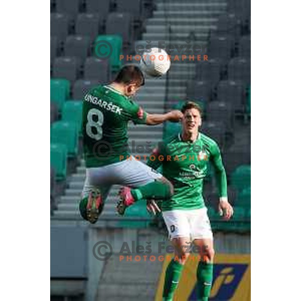 Nino Pungarsek in action during Prva Liga Telekom Slovenije 2020-2021 football match between Olimpija and Koper in SRC Stozice, Ljubljana, Slovenia on April 21, 2021