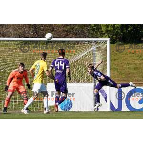in action during Prva Liga Telekom Slovenije 2020-2021 football match between Bravo and Maribor in Ljubljana, Slovenia on April 24, 2021