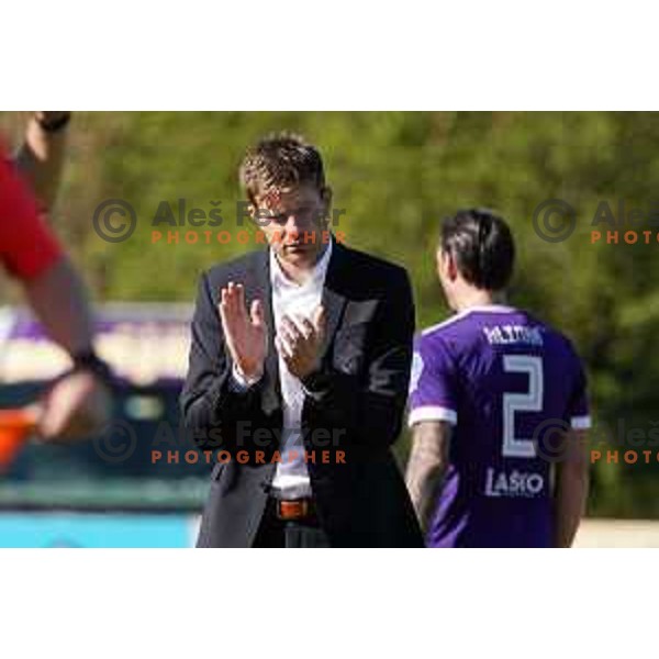 in action during Prva Liga Telekom Slovenije 2020-2021 football match between Bravo and Maribor in Ljubljana, Slovenia on April 24, 2021
