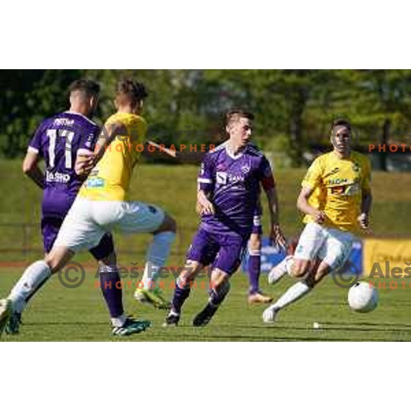 in action during Prva Liga Telekom Slovenije 2020-2021 football match between Bravo and Maribor in Ljubljana, Slovenia on April 24, 2021