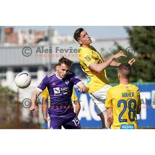 in action during Prva Liga Telekom Slovenije 2020-2021 football match between Bravo and Maribor in Ljubljana, Slovenia on April 24, 2021