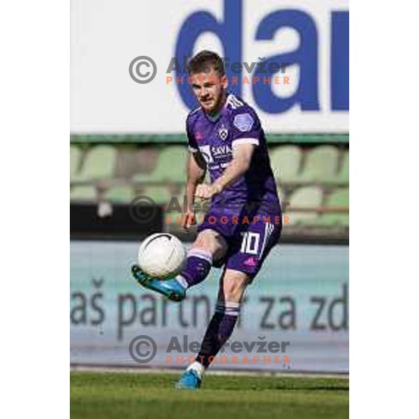 in action during Prva Liga Telekom Slovenije 2020-2021 football match between Bravo and Maribor in Ljubljana, Slovenia on April 24, 2021