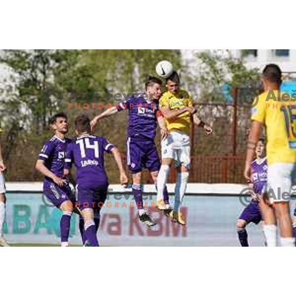 in action during Prva Liga Telekom Slovenije 2020-2021 football match between Bravo and Maribor in Ljubljana, Slovenia on April 24, 2021