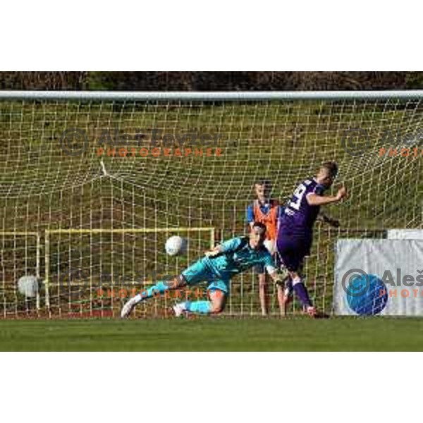 in action during Prva Liga Telekom Slovenije 2020-2021 football match between Bravo and Maribor in Ljubljana, Slovenia on April 24, 2021