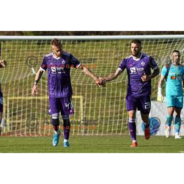 in action during Prva Liga Telekom Slovenije 2020-2021 football match between Bravo and Maribor in Ljubljana, Slovenia on April 24, 2021