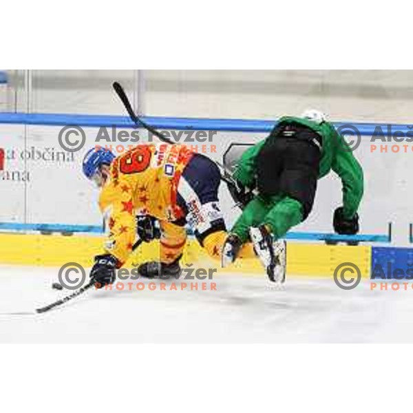 In action during third match of the Final of Alps league ice-hockey match between SZ Olimpija and Asiago in Ljubljana, Slovenia on April 24, 2021