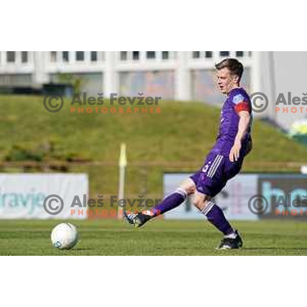 in action during Prva Liga Telekom Slovenije 2020-2021 football match between Bravo and Maribor in Ljubljana, Slovenia on April 24, 2021