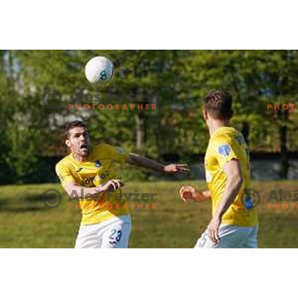 in action during Prva Liga Telekom Slovenije 2020-2021 football match between Bravo and Maribor in Ljubljana, Slovenia on April 24, 2021