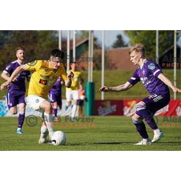 in action during Prva Liga Telekom Slovenije 2020-2021 football match between Bravo and Maribor in Ljubljana, Slovenia on April 24, 2021