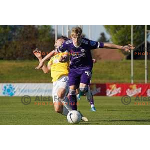 in action during Prva Liga Telekom Slovenije 2020-2021 football match between Bravo and Maribor in Ljubljana, Slovenia on April 24, 2021
