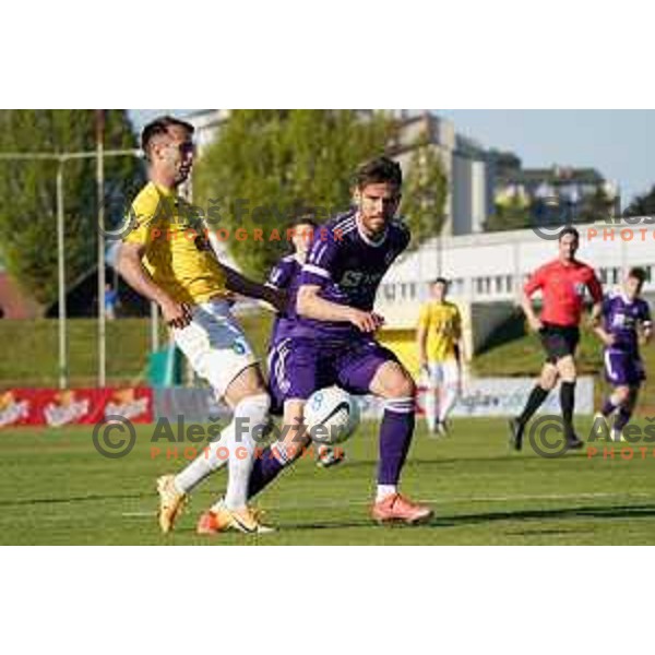 in action during Prva Liga Telekom Slovenije 2020-2021 football match between Bravo and Maribor in Ljubljana, Slovenia on April 24, 2021