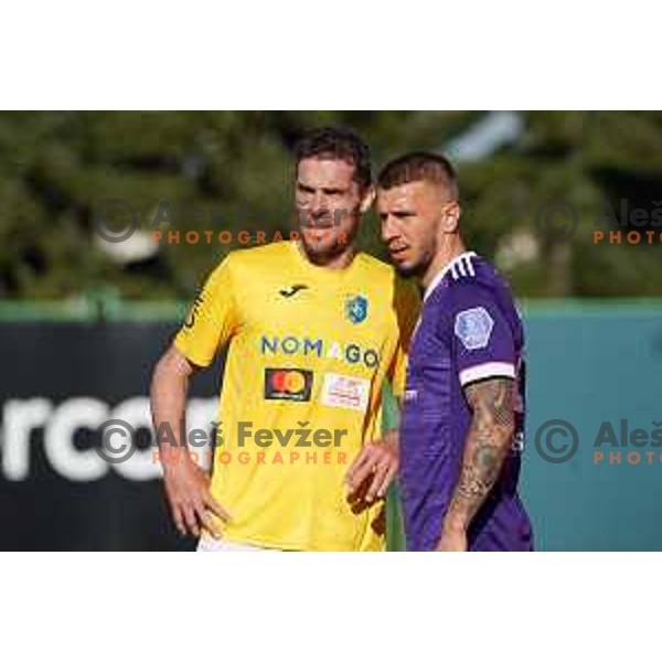 in action during Prva Liga Telekom Slovenije 2020-2021 football match between Bravo and Maribor in Ljubljana, Slovenia on April 24, 2021