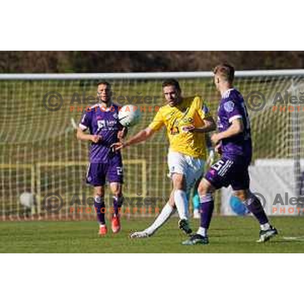 in action during Prva Liga Telekom Slovenije 2020-2021 football match between Bravo and Maribor in Ljubljana, Slovenia on April 24, 2021