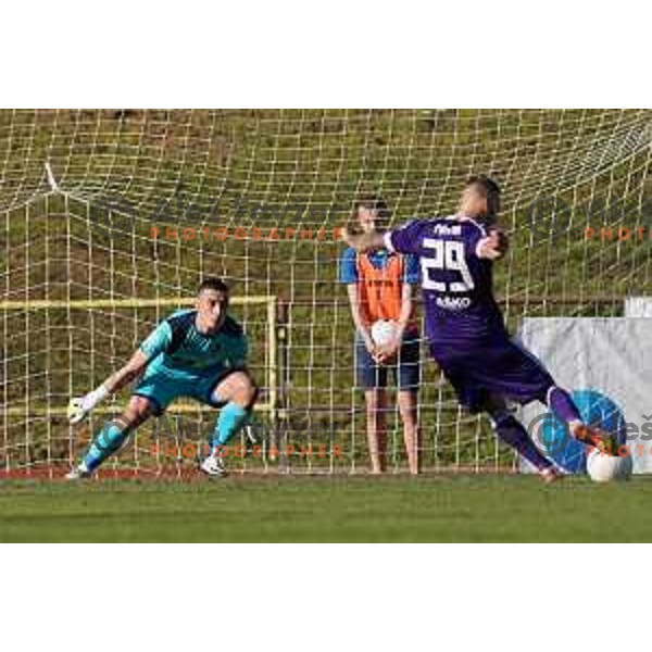 in action during Prva Liga Telekom Slovenije 2020-2021 football match between Bravo and Maribor in Ljubljana, Slovenia on April 24, 2021