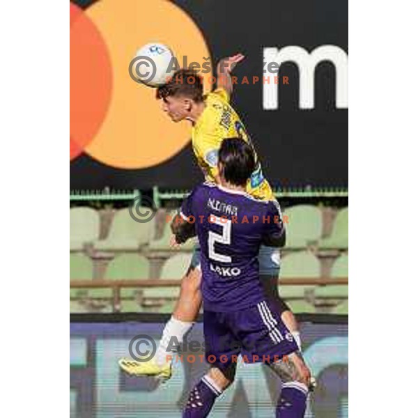 in action during Prva Liga Telekom Slovenije 2020-2021 football match between Bravo and Maribor in Ljubljana, Slovenia on April 24, 2021