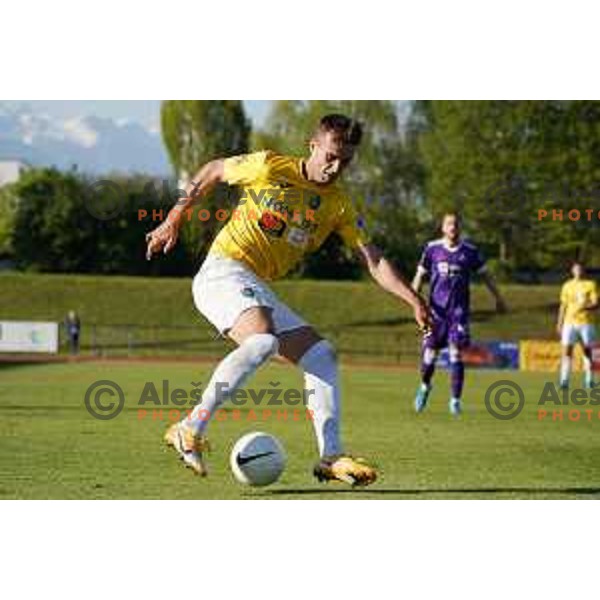 in action during Prva Liga Telekom Slovenije 2020-2021 football match between Bravo and Maribor in Ljubljana, Slovenia on April 24, 2021