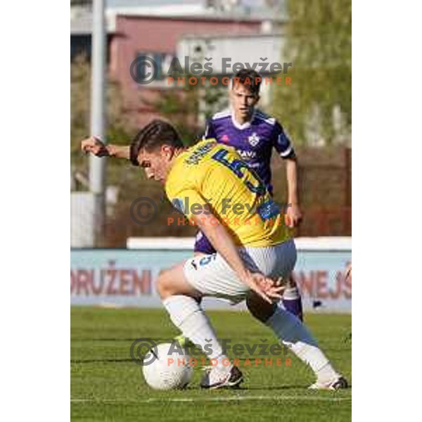 in action during Prva Liga Telekom Slovenije 2020-2021 football match between Bravo and Maribor in Ljubljana, Slovenia on April 24, 2021
