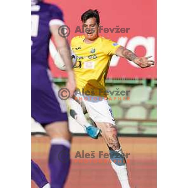 in action during Prva Liga Telekom Slovenije 2020-2021 football match between Bravo and Maribor in Ljubljana, Slovenia on April 24, 2021