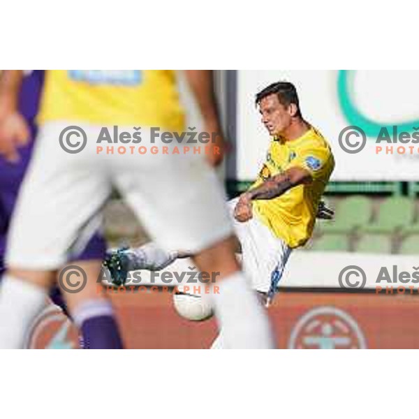 in action during Prva Liga Telekom Slovenije 2020-2021 football match between Bravo and Maribor in Ljubljana, Slovenia on April 24, 2021