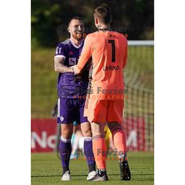 in action during Prva Liga Telekom Slovenije 2020-2021 football match between Bravo and Maribor in Ljubljana, Slovenia on April 24, 2021