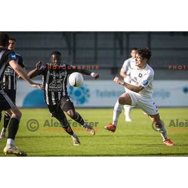 Radivoj Bosic in action during Prva liga telekom Slovenije football match between Mura and Olimpija Ljubljana in Fazanerija, Murska Sobota, Slovenia on April 25, 2021