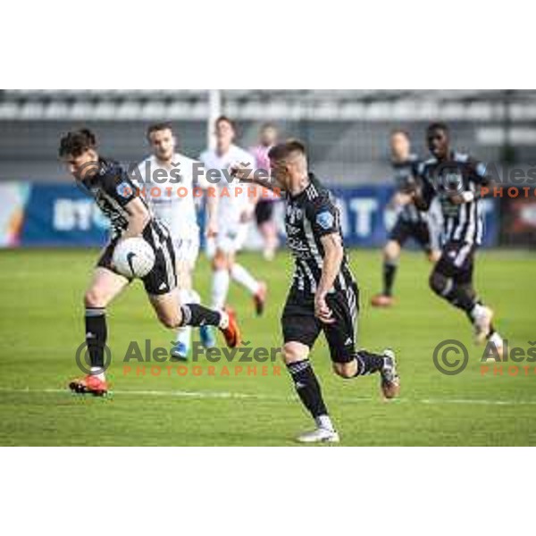 Luka Bobicanec in action during Prva liga telekom Slovenije football match between Mura and Olimpija Ljubljana in Fazanerija, Murska Sobota, Slovenia on April 25, 2021