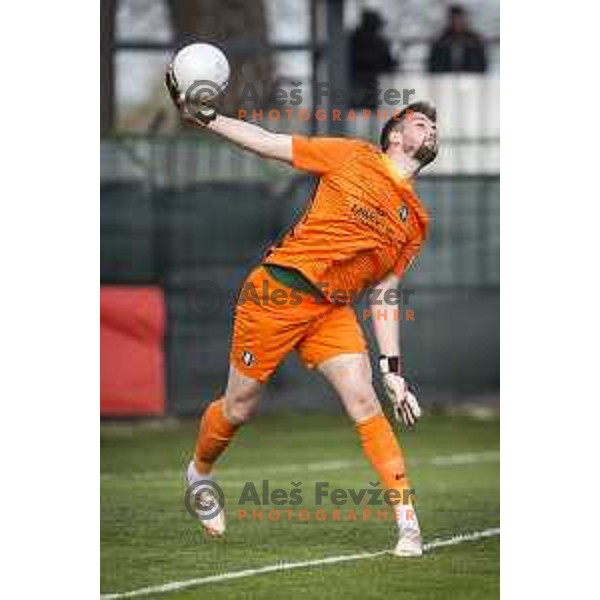 Ziga Frelih in action during Prva liga telekom Slovenije football match between Mura and Olimpija Ljubljana in Fazanerija, Murska Sobota, Slovenia on April 25, 2021